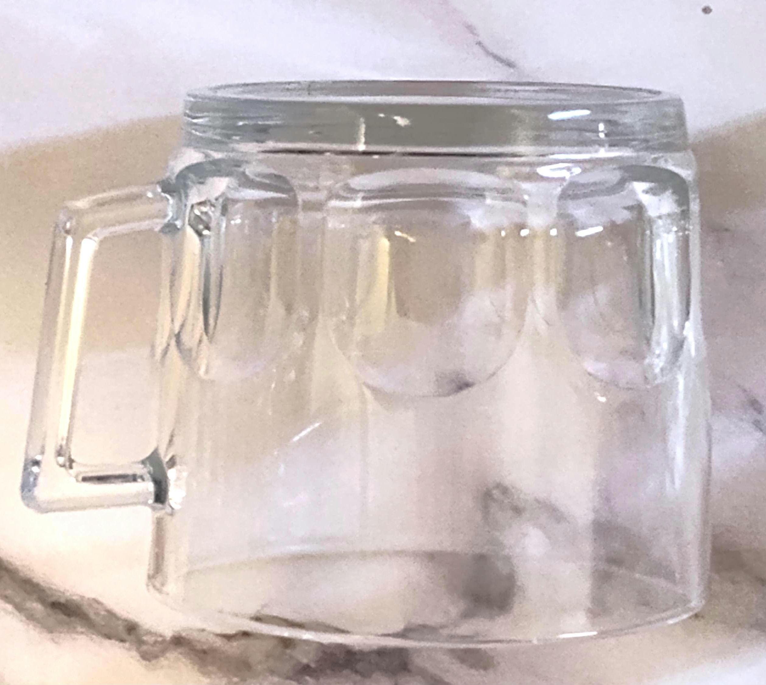 Vintage 1970s Arcoroc Thumbnail Clear Glass Coffee Espresso Cups Set of 4 - Image 3