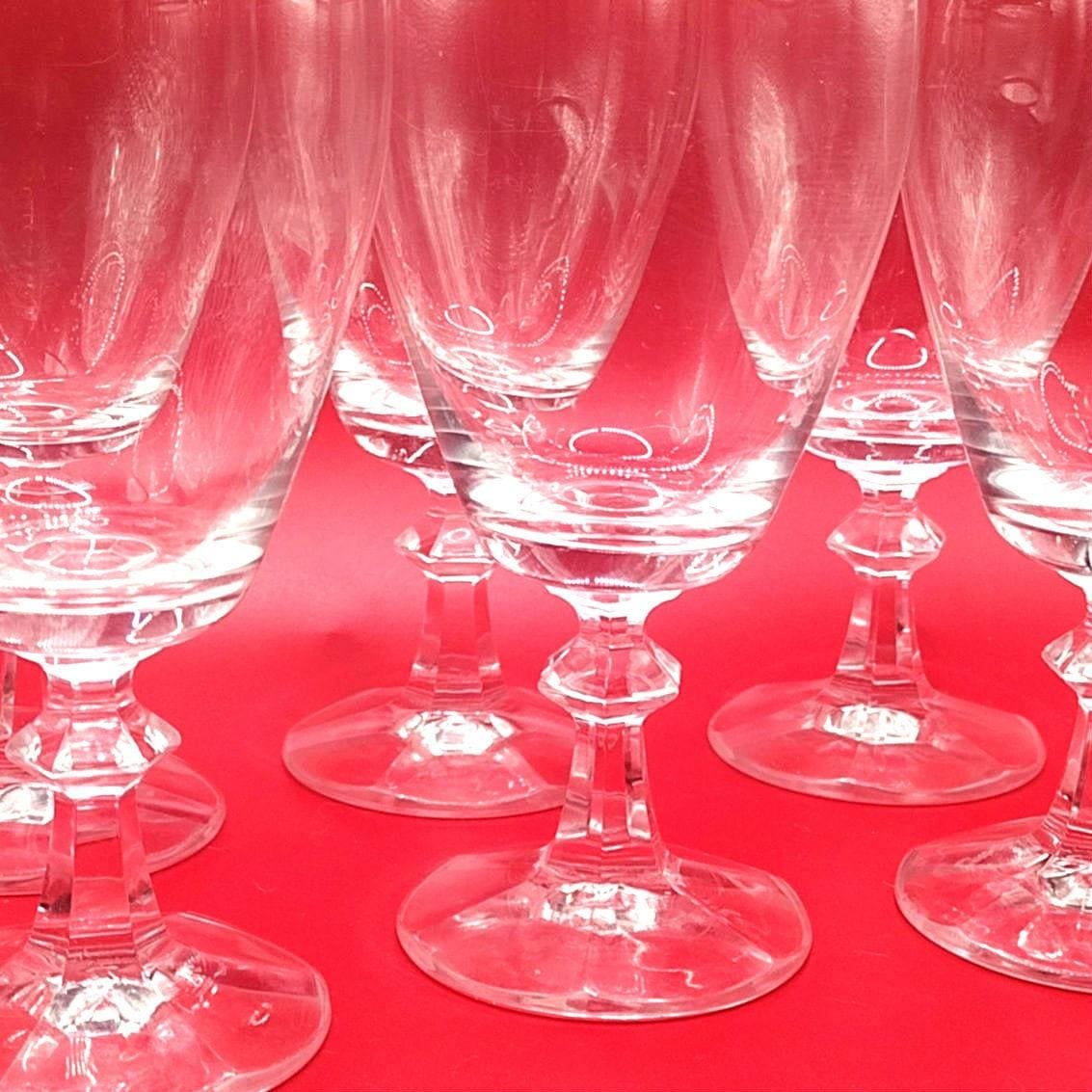 Vintage Schott Zwiesel Crystal Wine Glasses: Platinum Band, Set of 6 - Image 4