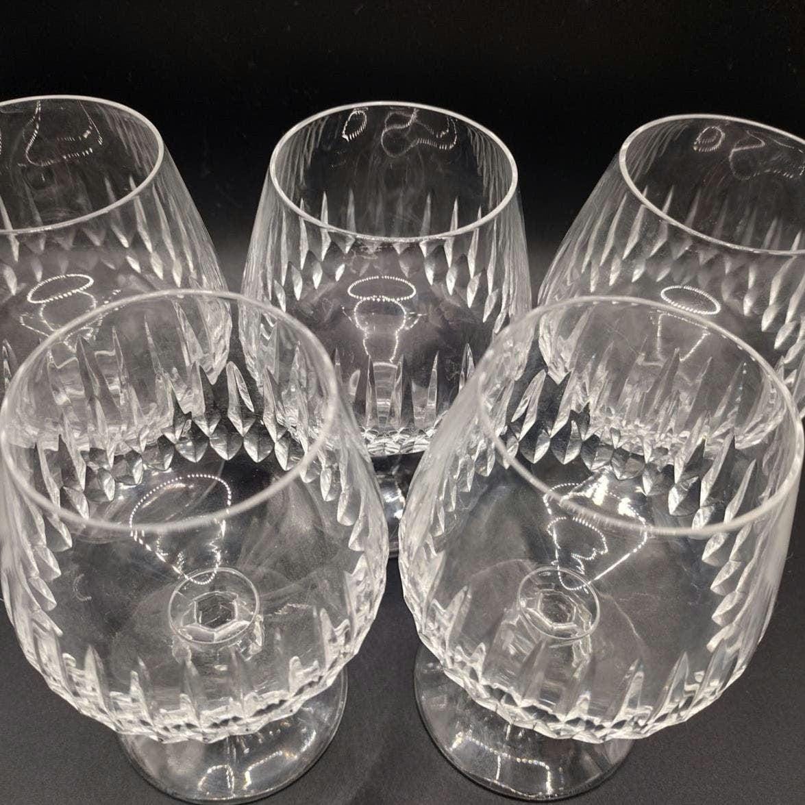 Vintage Zwiesel Lead Crystal Cognac Snifters Set of 5 Heavy Stemmed Brandy Glasses - Image 2