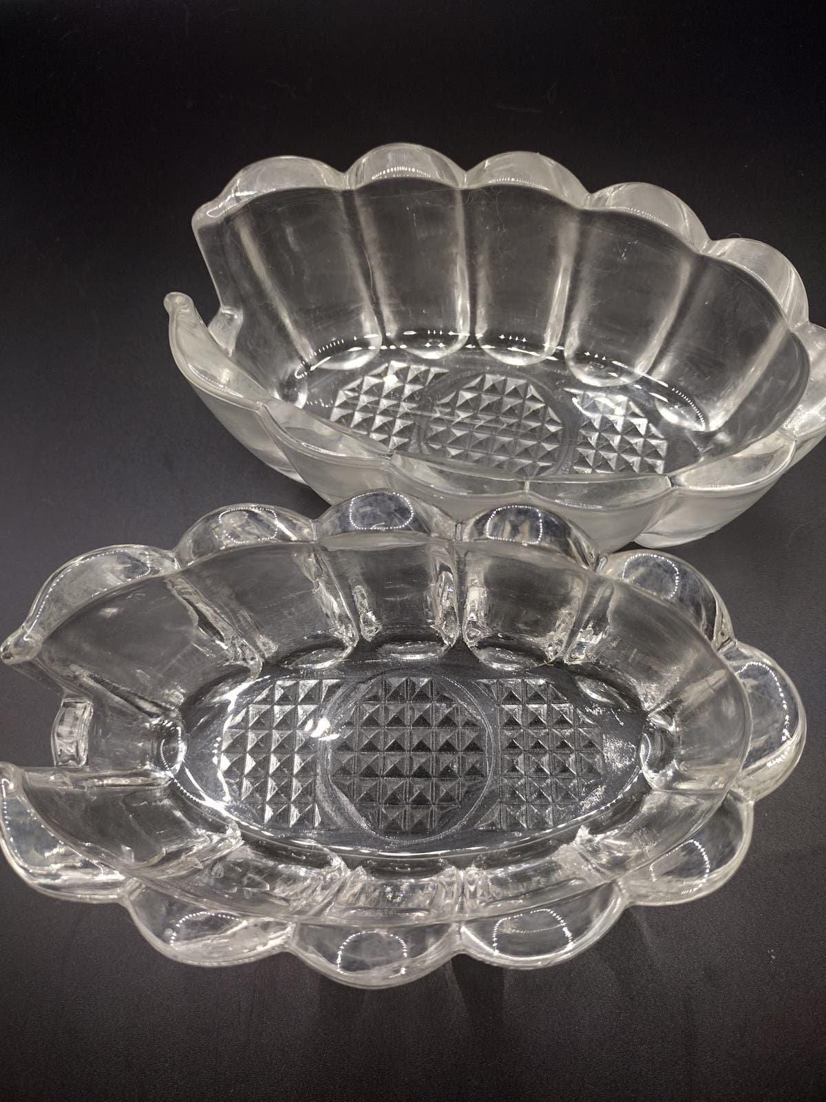 Vintage Princess House Crystal Utensil Holders Set of 2 Kitchen Organizers - Image 2