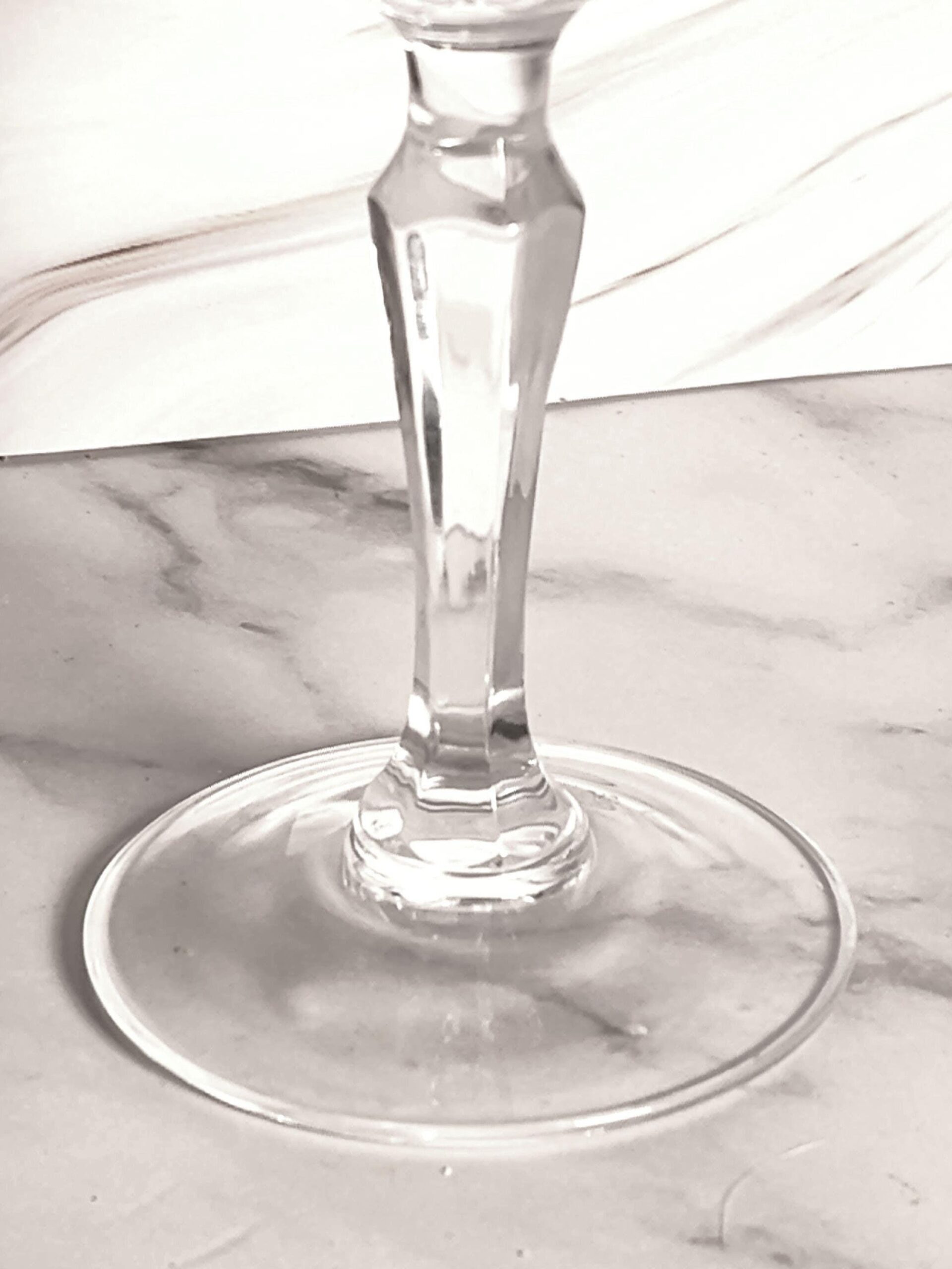 Vintage Cristal D Arques Durand Masquerade Claret Wine Glass 7 1/2" French Crystal - Image 3