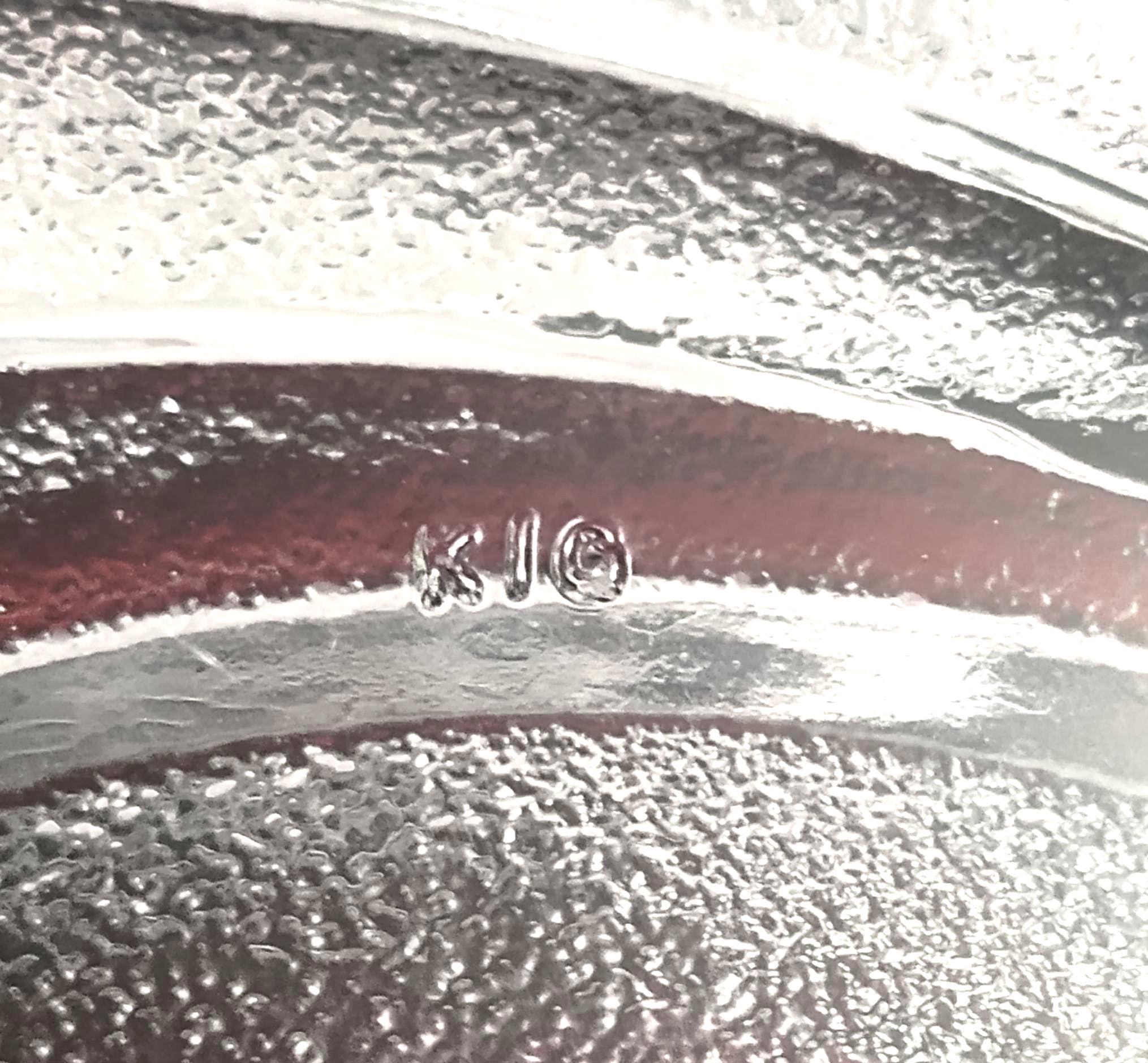 Vintage KIG Malaysia Pressed Glass Plates (Set of 4) – Seaweed Coral Swirl Scalloped Edge - Image 4