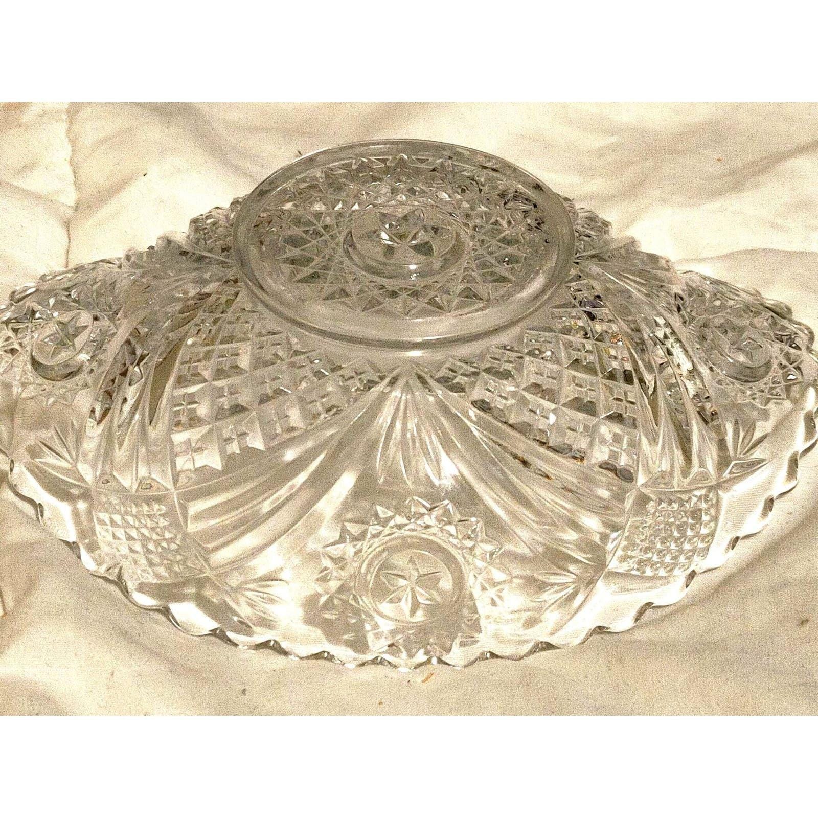 Vintage Early American Crystal Serving Bowl Candy Dish - Image 3