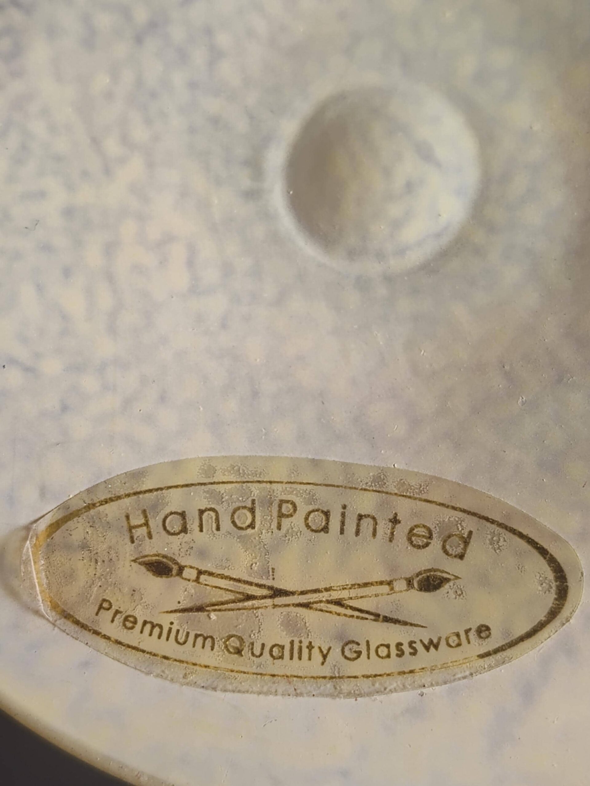 Vintage 1970s Hand Painted Wine Glasses Set of 2 Grape Pattern Yellow Frosted Glass Stemware Barware - Image 3