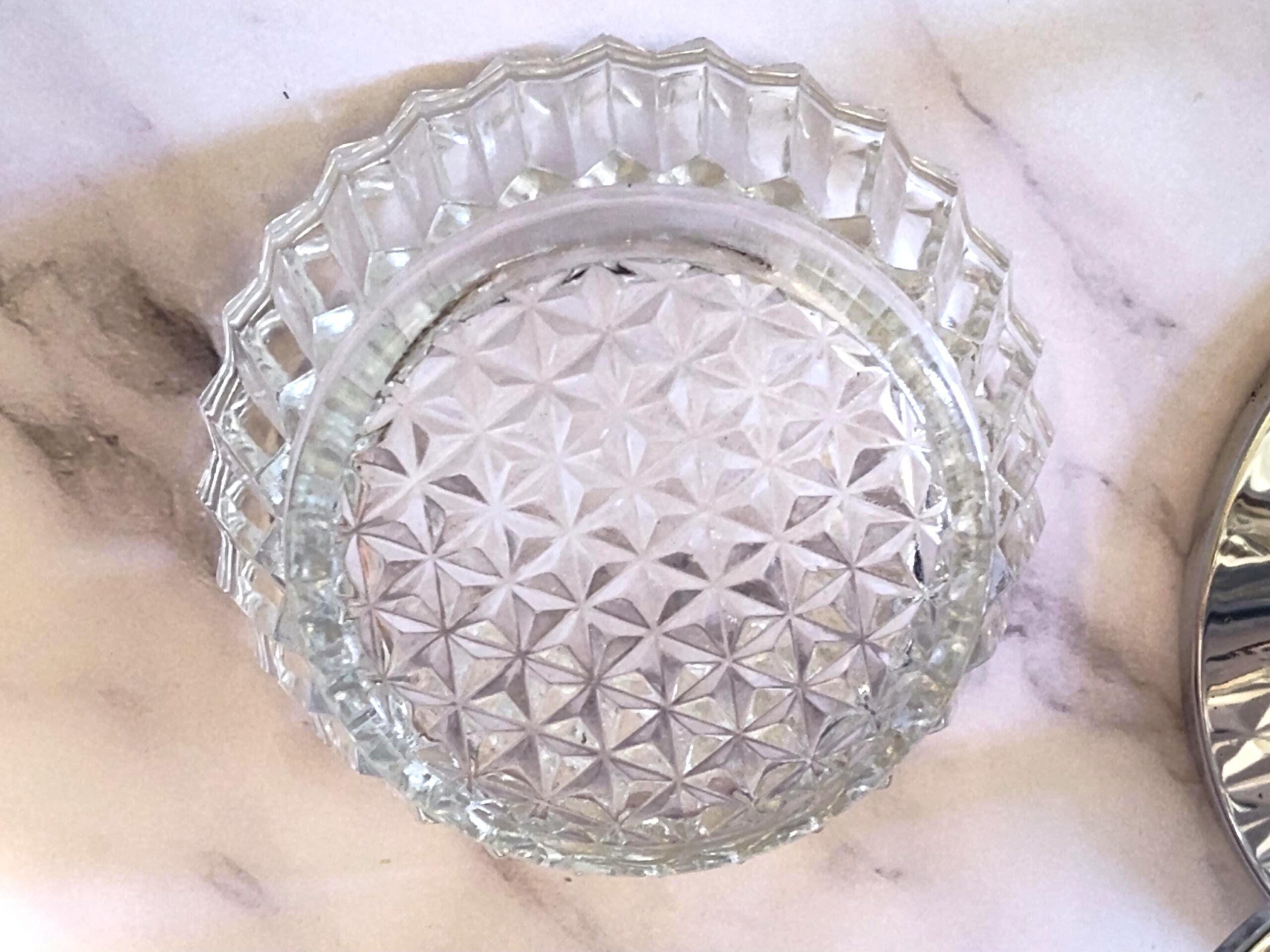 Vintage Krome MCM Condiment Caddy Glass and Metal Serving Dish - Image 3