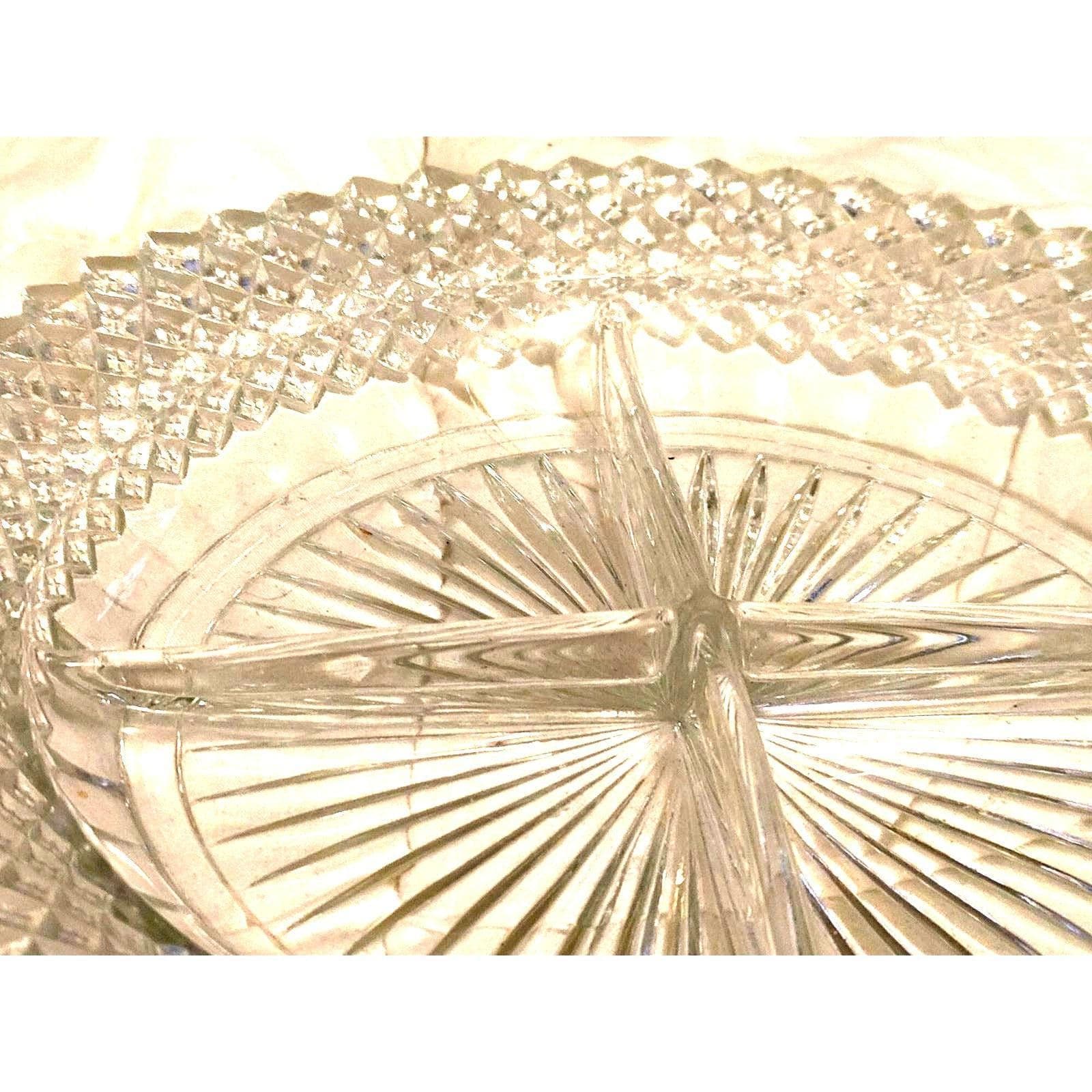 Vintage Anchor Hocking Miss America Clear Glass Divided Relish Dish - Image 3
