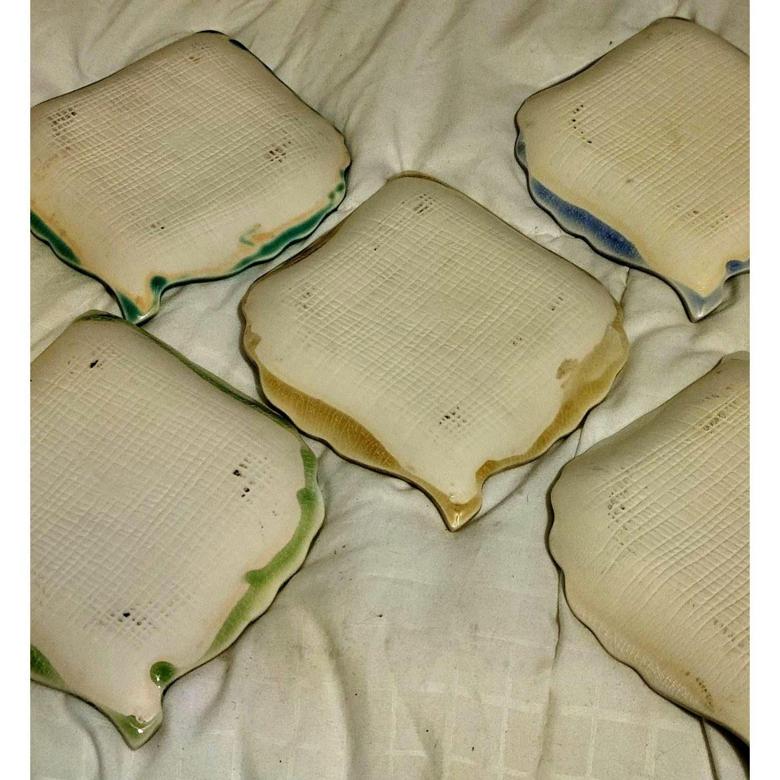 Vintage Set of 5 handmade coasters / trays - Image 3