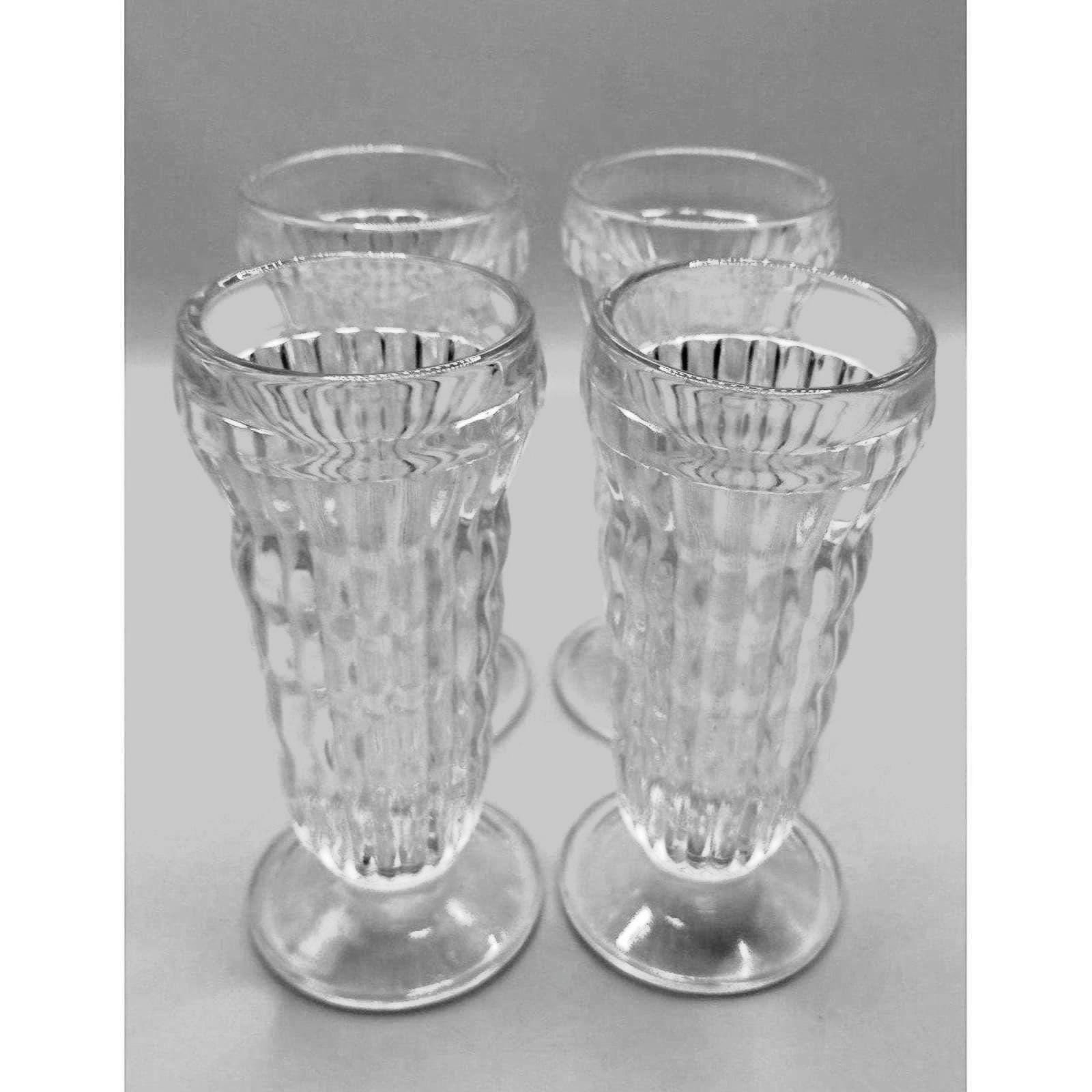 Vintage Jeannette Sundae Parfait Ice Cream Footed Glasses Set of 4 - Image 2