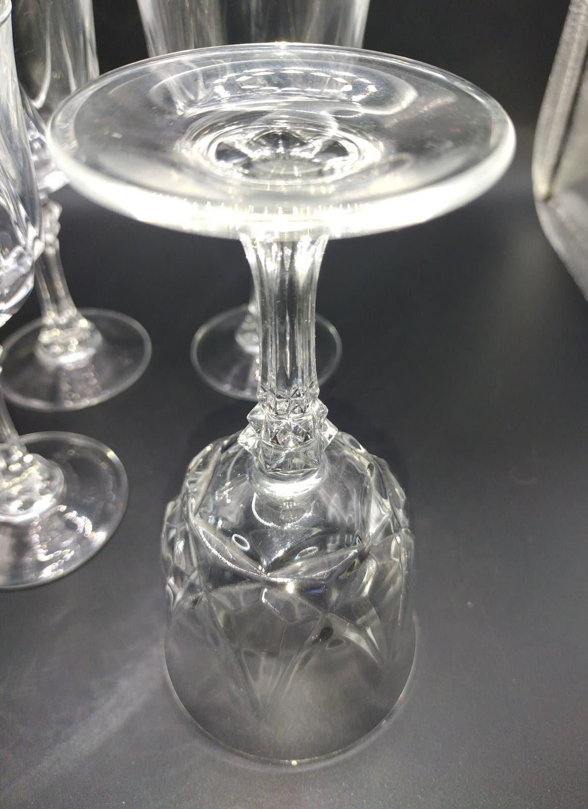 Vintage Wine Glasses Auteuil by Cristal Darques-Durand 6 Tall (Set of 4) - Image 4