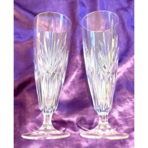 Vintage Princess House Royal Highlights Pilsner Glasses Lot of 2