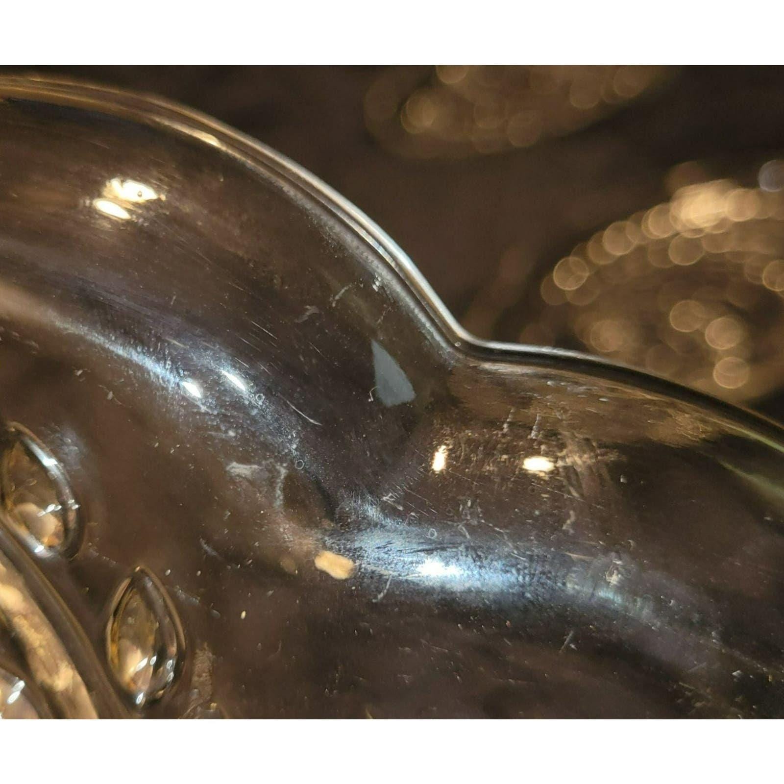 Vintage Set of 4 Vintage Federal Glass Snack Trays Platter Wheat Fern Pattern Homestead - Image 9