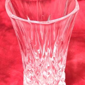 Vintage Oneida Capri 24% Lead Cut Crystal Bud Vase 5” Tall Italy Diamond Cut