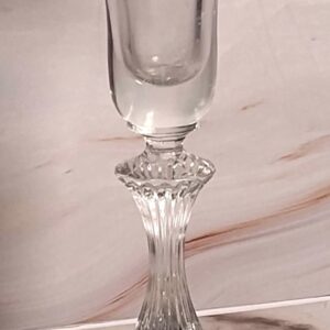 Vintage 1980s Mikasa The Ritz Crystal Candle Holder Starburst Base Trumpet Top Elegant Vintage