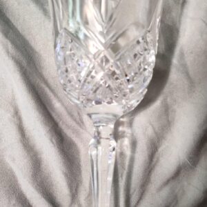 Vintage Cristal D'Arques-Durand Crystal Goblet: Masquerade Pattern. Set of 4