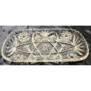 Vintage 1960s Anchor Hocking Prescut Star Rectangular Serving Tray Platter