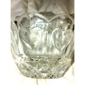 Vintage Crystal Clear Industries Sweetheart Lead Crystal Candy/Nut Bowl
