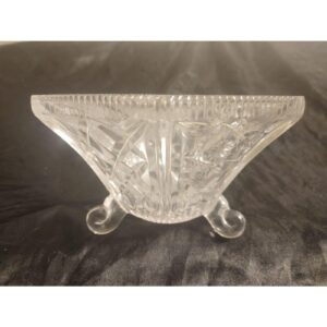 Vintage American Brilliant Hexagon Footed Candy Dish
