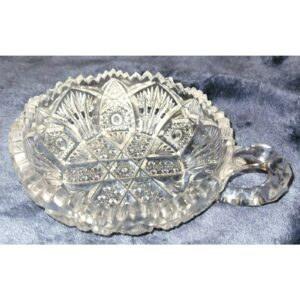 Vintage Imperial NuCut Glass Nappy Candy Dish 1930s