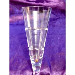Vintage Crystal Champagne Flute Glass - Made in Slovakia 11.5