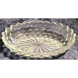 Vintage American Whitehall Indiana Glass Oval Vegetable Dish 7"x10" Crystal