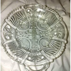 Vintage Indiana Glass divided relish dish 7 1/2"