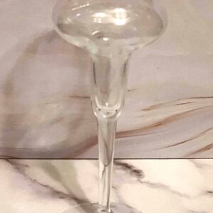 Vintage Princess House Clear Glass Tapered Candle Holder 7 1/2"
