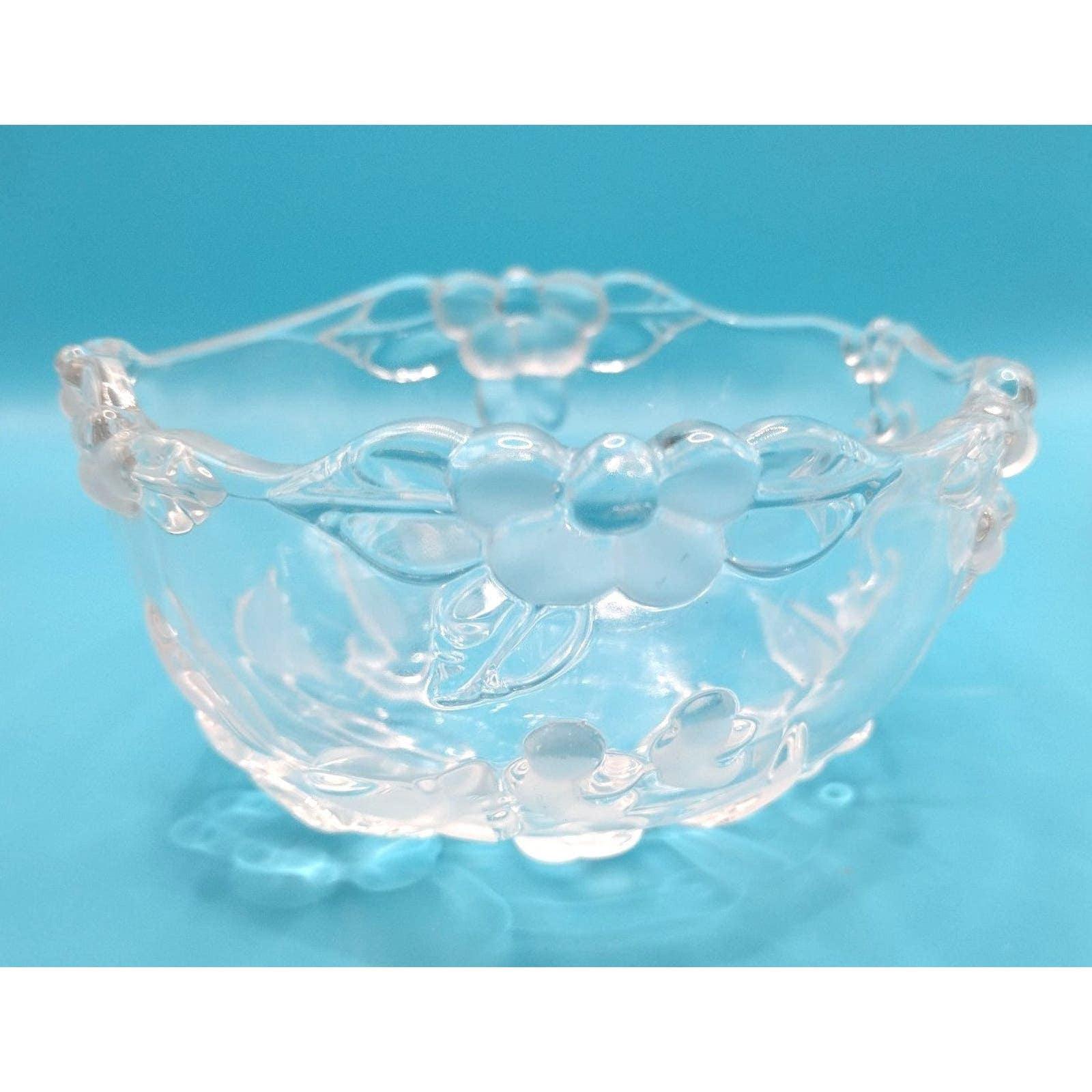 Vintage Mikasa Blossom Time Crystal Bowl 5 Inch Diameter