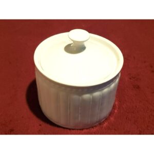 Vintage american antelier white stoneware canister 5285