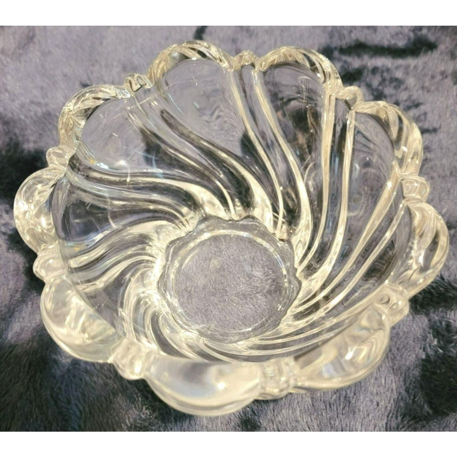 Vintage Mikasa Crystal Peppermint Swirl Candle Votive Holder - Image 3