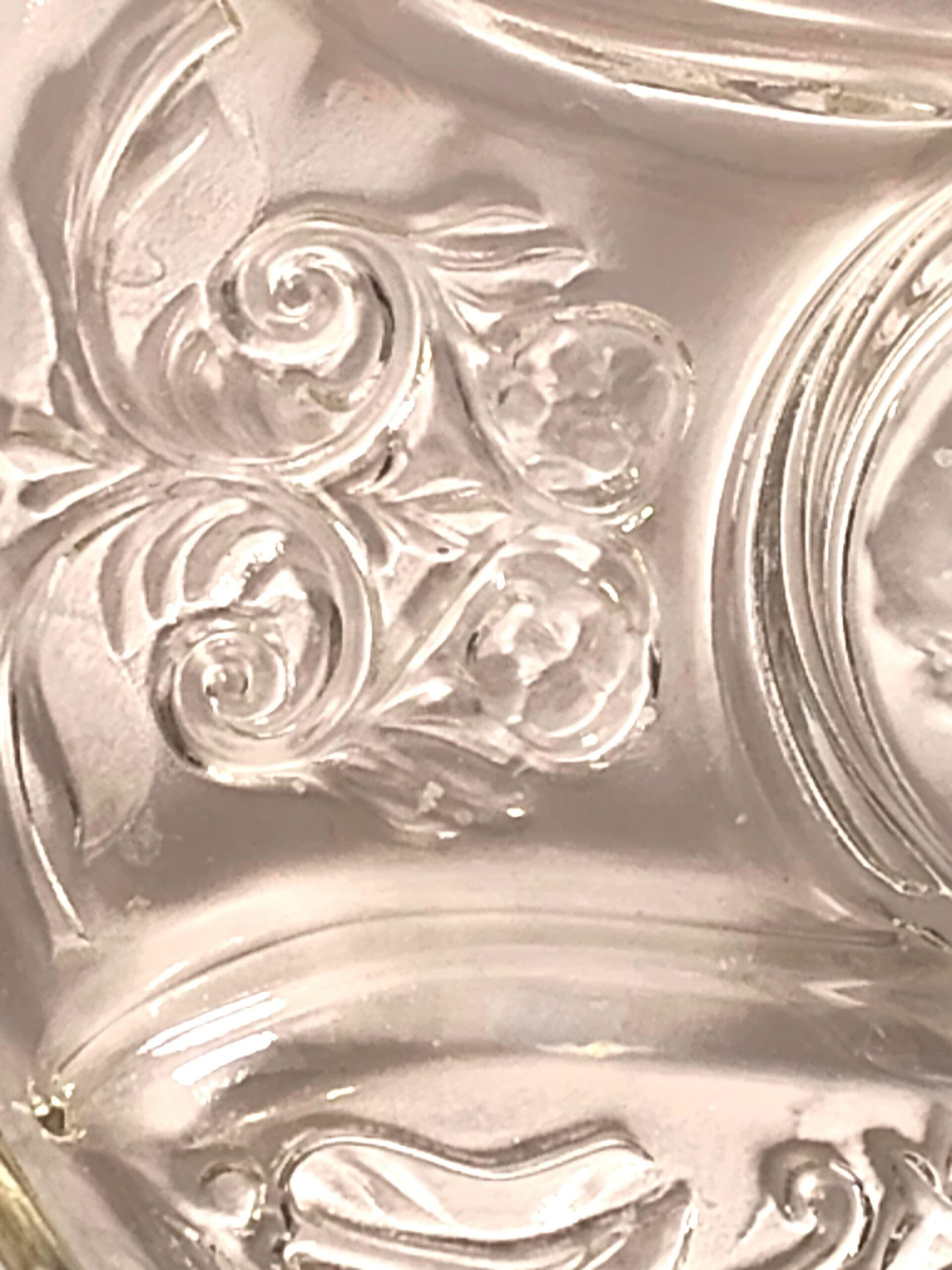 Vintage McKee Depression Glass Rock Crystal 5 Part Relish Dish Floral - Image 3