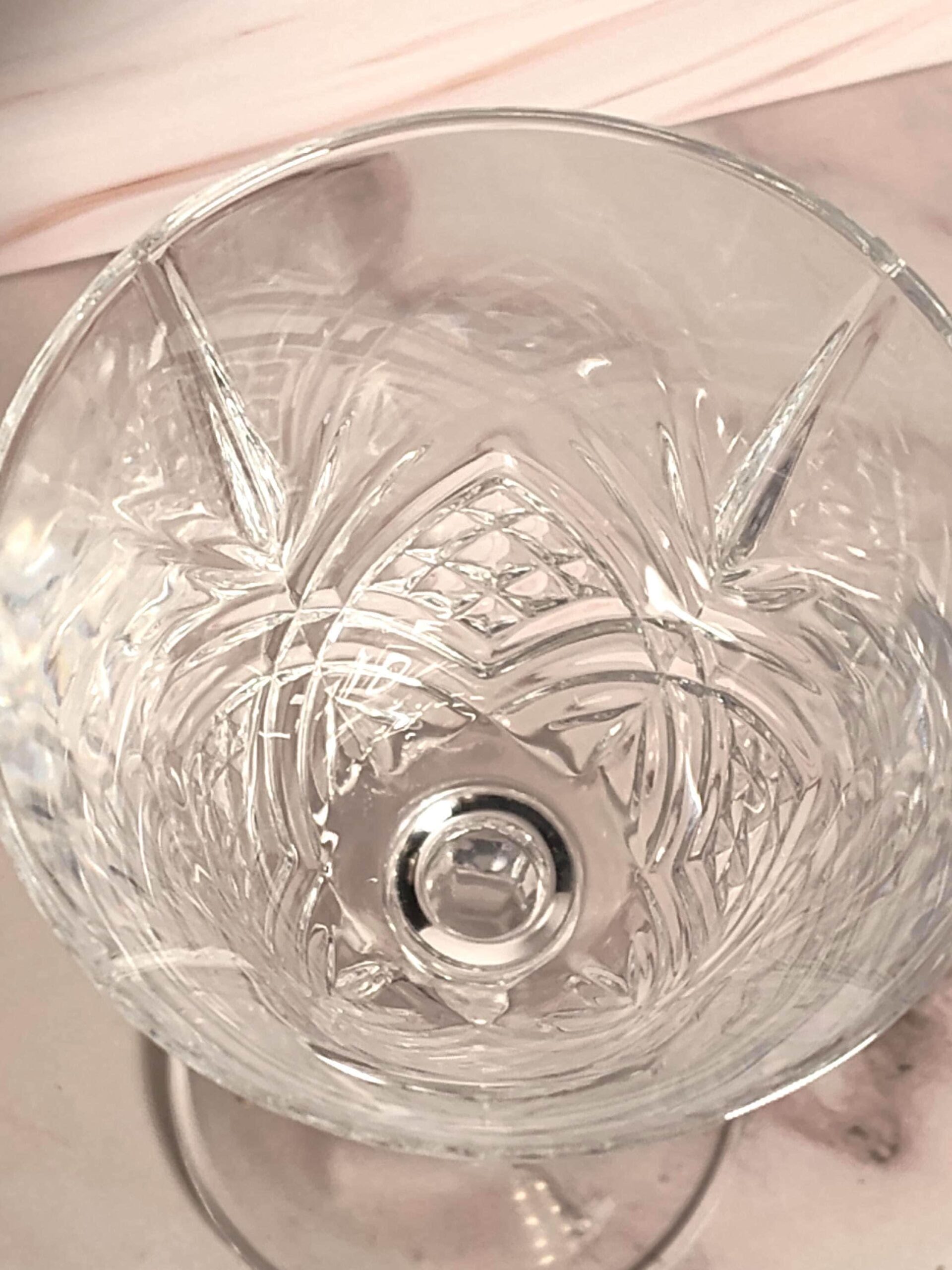 Vintage Cristal D Arques Durand Masquerade Claret Wine Glass 7 1/2" French Crystal - Image 2