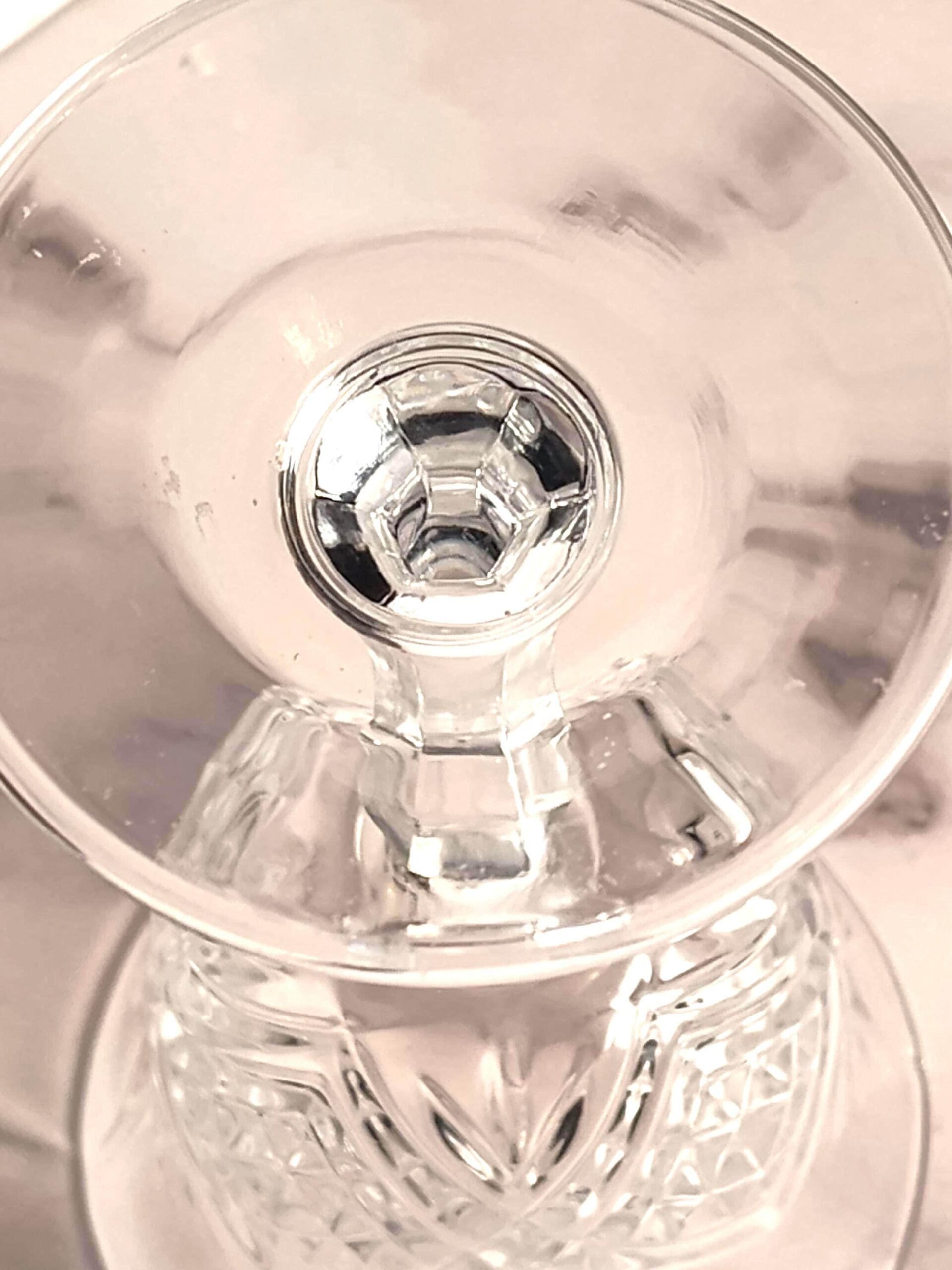 Vintage Cristal D Arques Durand Masquerade Claret Wine Glass 7 1/2" French Crystal - Image 4