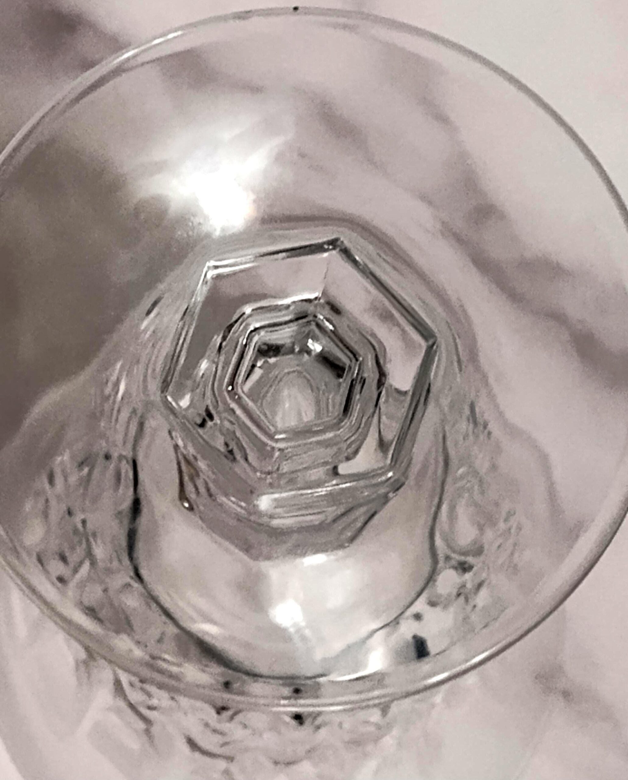 Vintage Cristal D'Arques Wine Glass: Tuileries Geometric Lead Crystal Stemware - Image 4