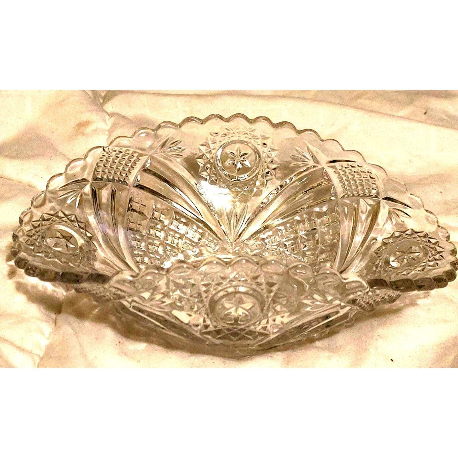 Vintage Early American Crystal Serving Bowl Candy Dish - Image 2