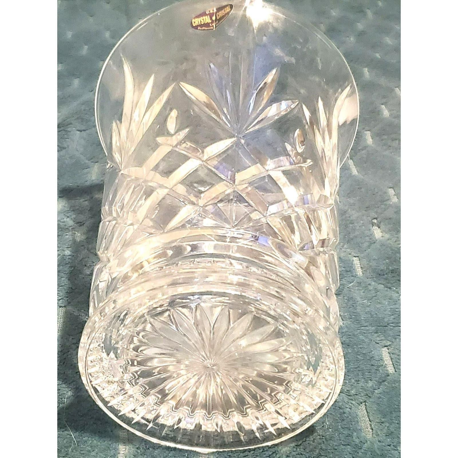 Vintage USA Lead Crystal DePlomb Large Clear Flower Vase Pineapple design - Image 2