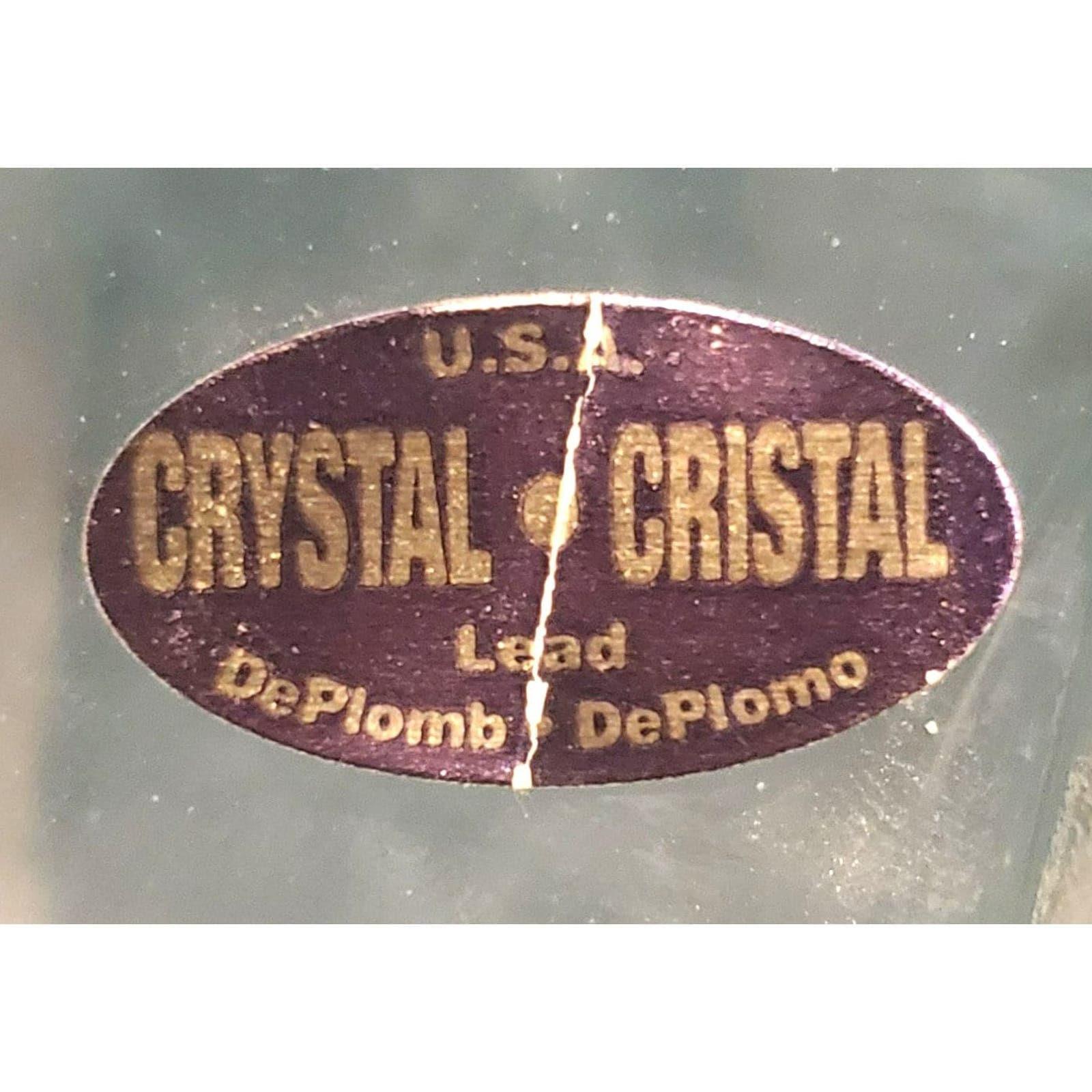 Vintage USA Lead Crystal DePlomb Large Clear Flower Vase Pineapple design - Image 4