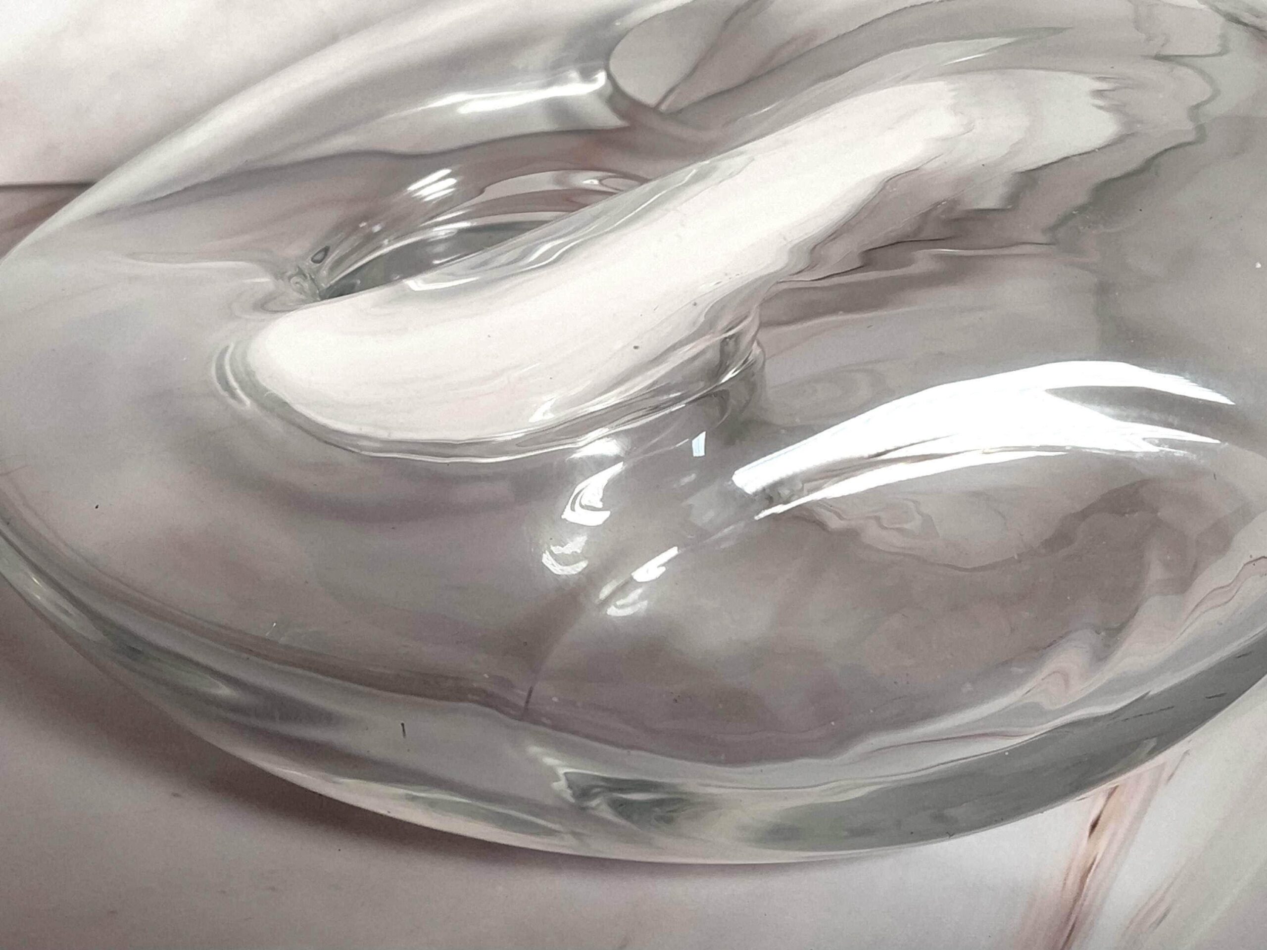 Vintage Crystal Cornucopia Horn of Plenty Vase Clear Glass 9 Inch - Image 5