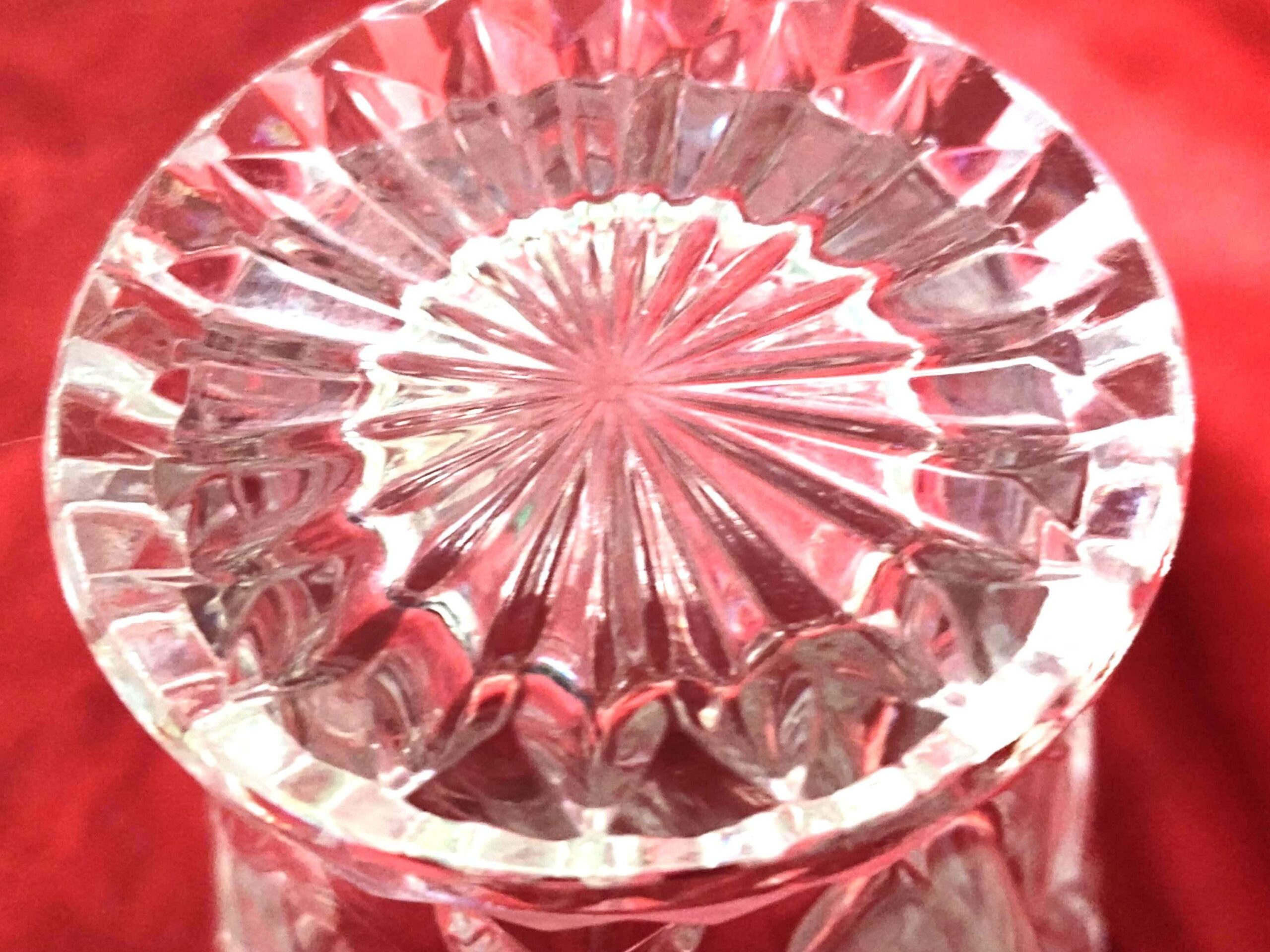 Vintage 1970s Lead Crystal Creamer & Sugar Bowl (no lid) Pinwheels Design - Image 7