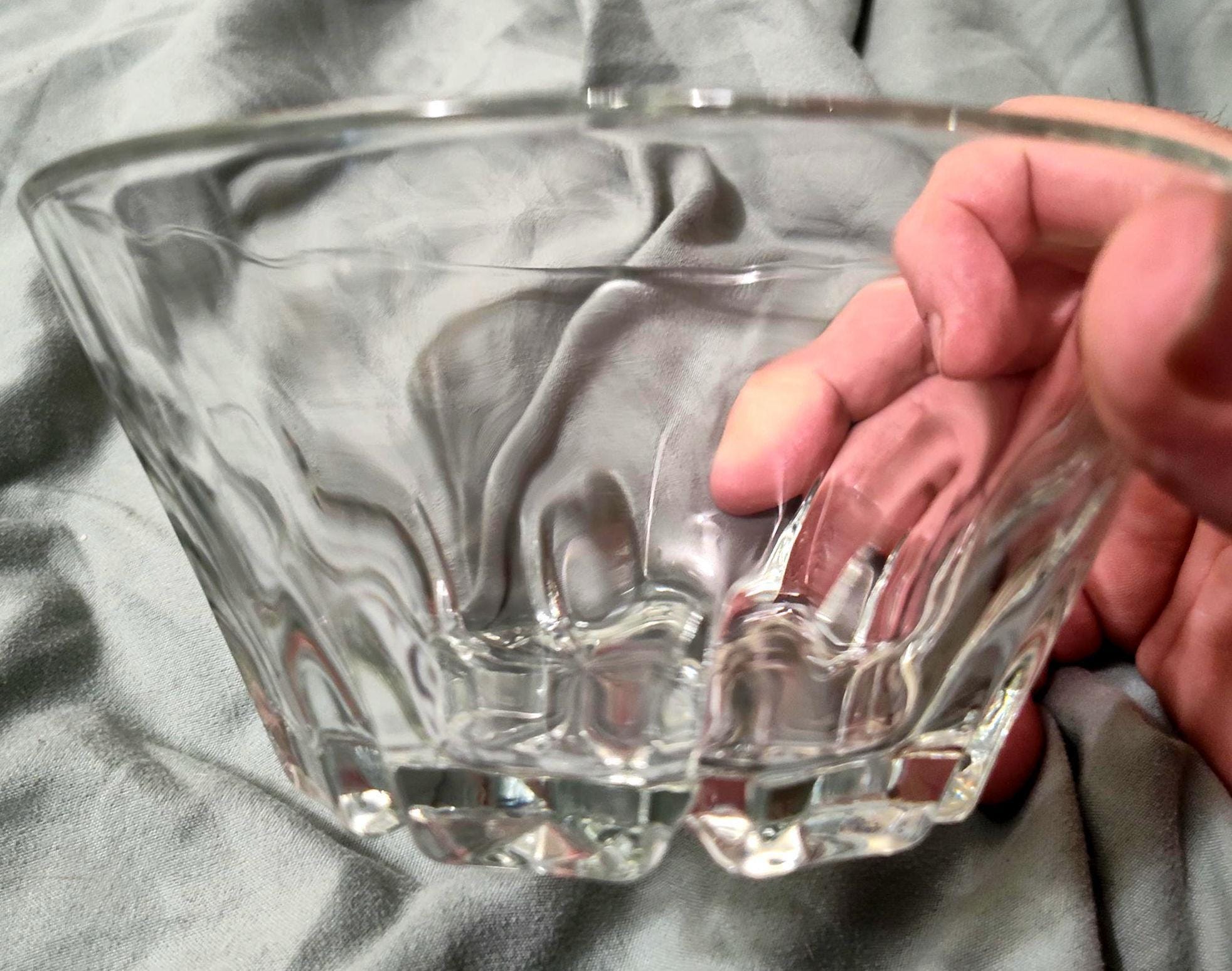 Antique 1900s Princess House Heritage Bowl 5 1/2" Crystal Glass - Image 3