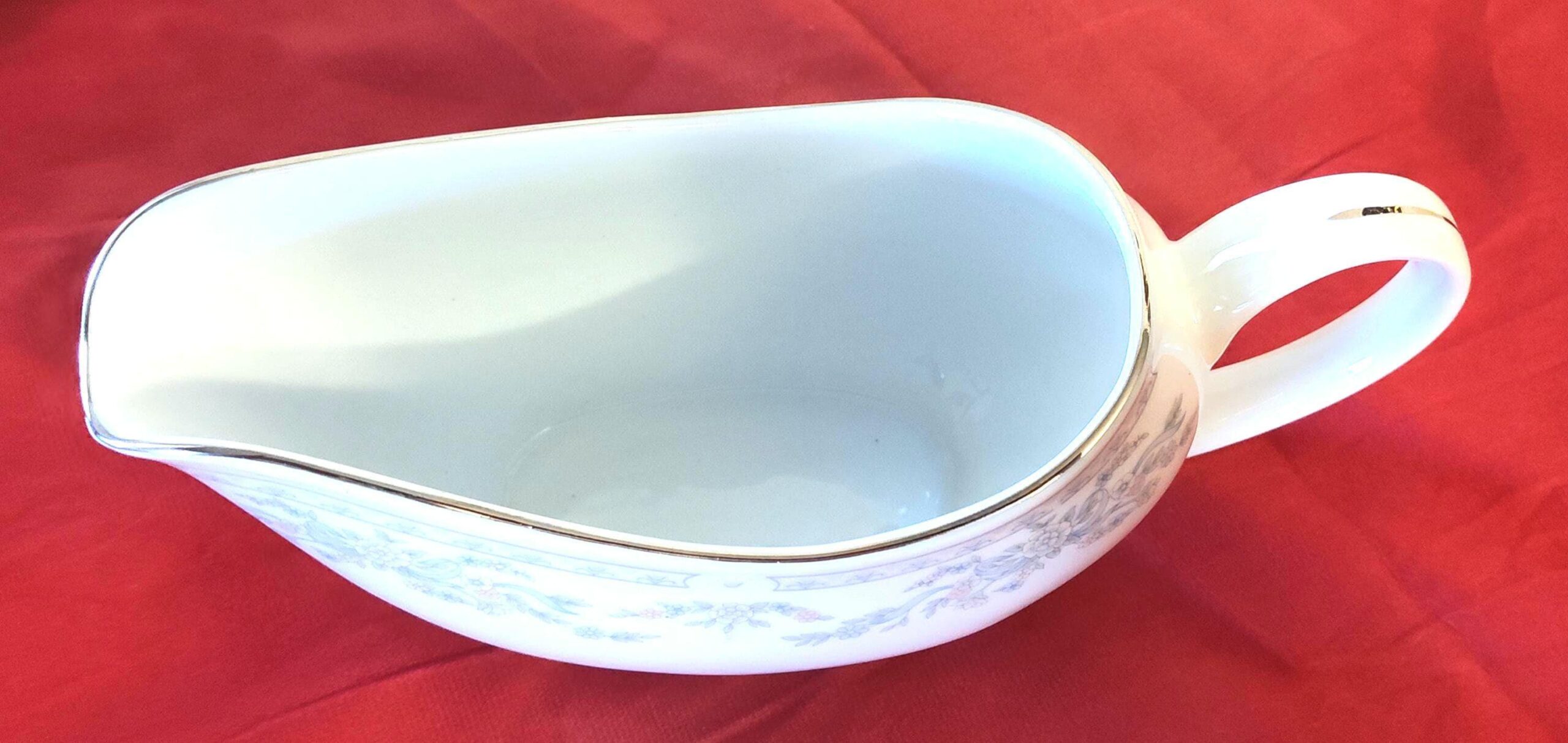 Vintage Somerset by Excel Gravy Boat 9 Inch White Ceramic Serving - Image 2