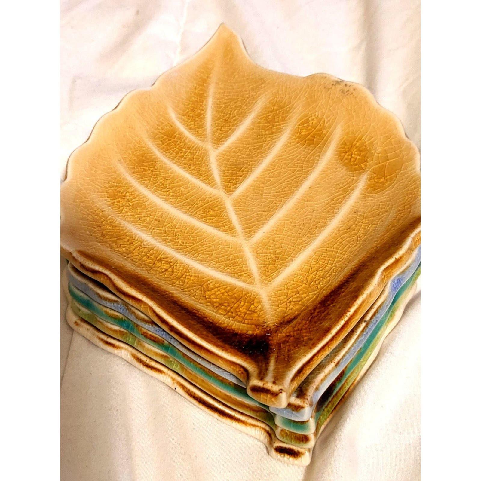 Vintage Set of 5 handmade coasters / trays - Image 2