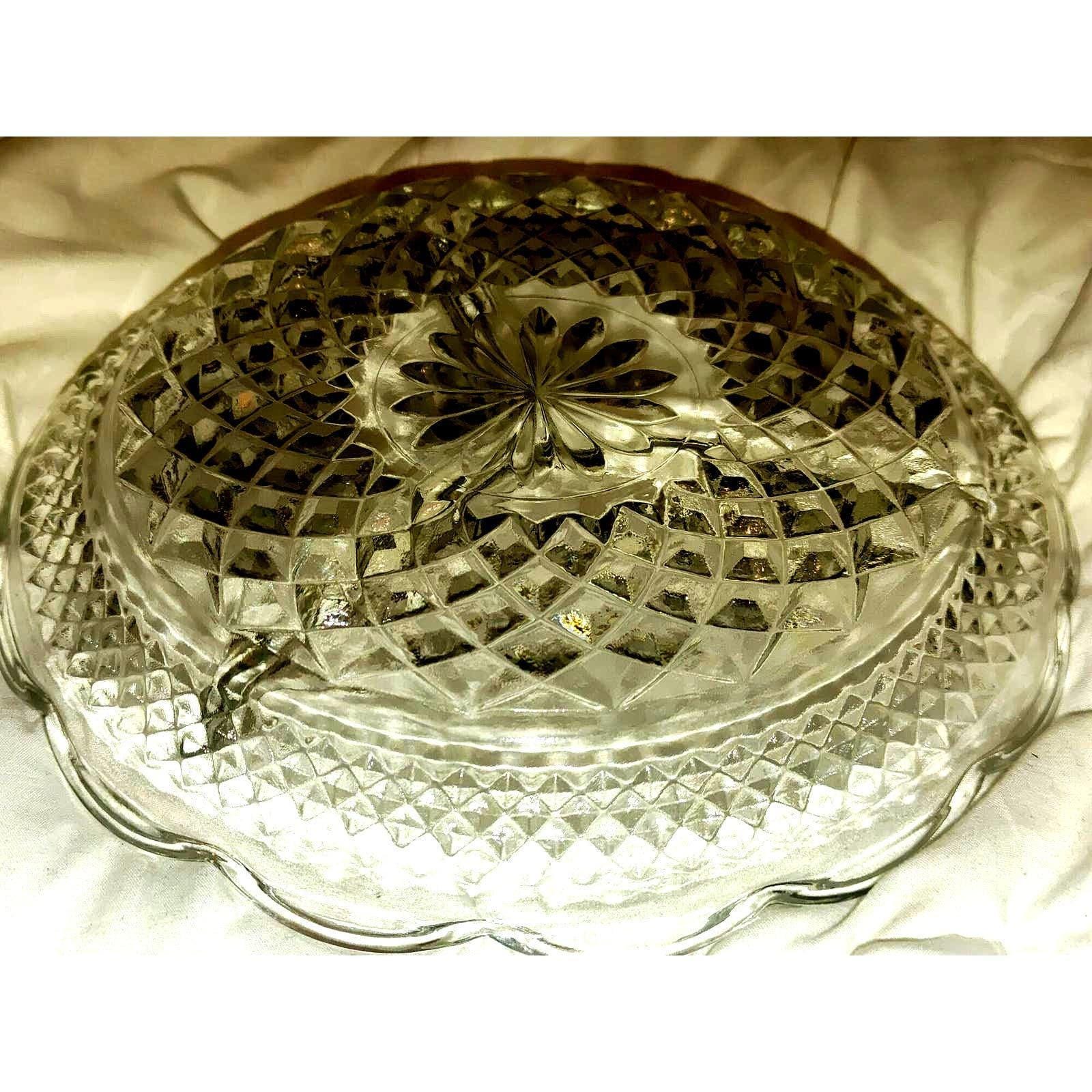 Vintage Wexford 3 Part Scalloped Edge Divided Relish Platter 8 1/2" - Image 2