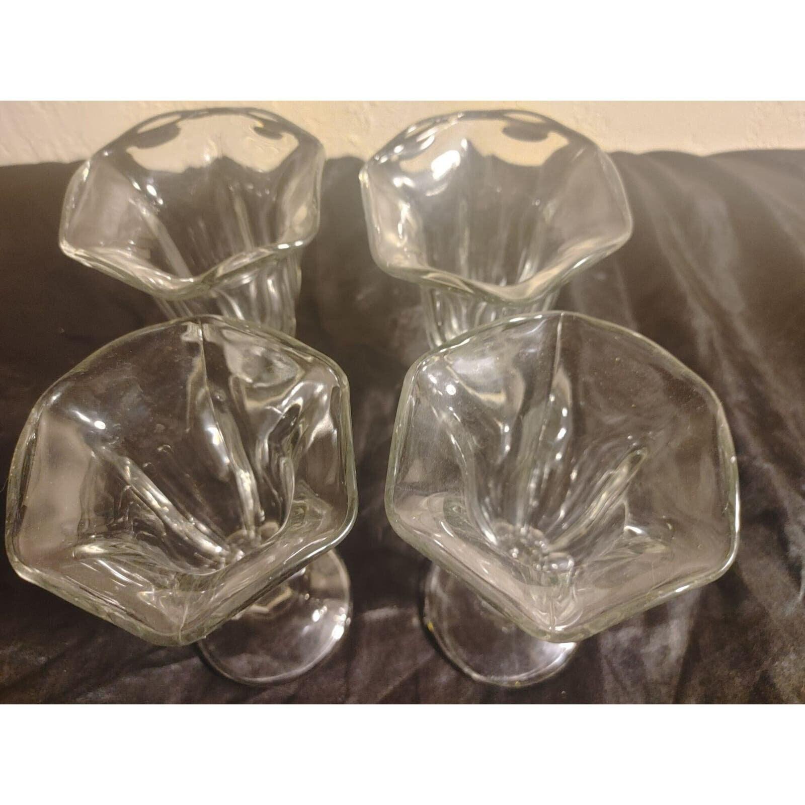 Vintage Anchor Hocking Fountainware footed soda set of 4 - Image 2