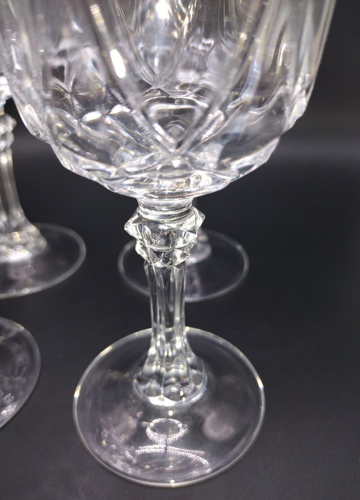 Vintage Wine Glasses Auteuil by Cristal Darques-Durand 6 Tall (Set of 4) - Image 3