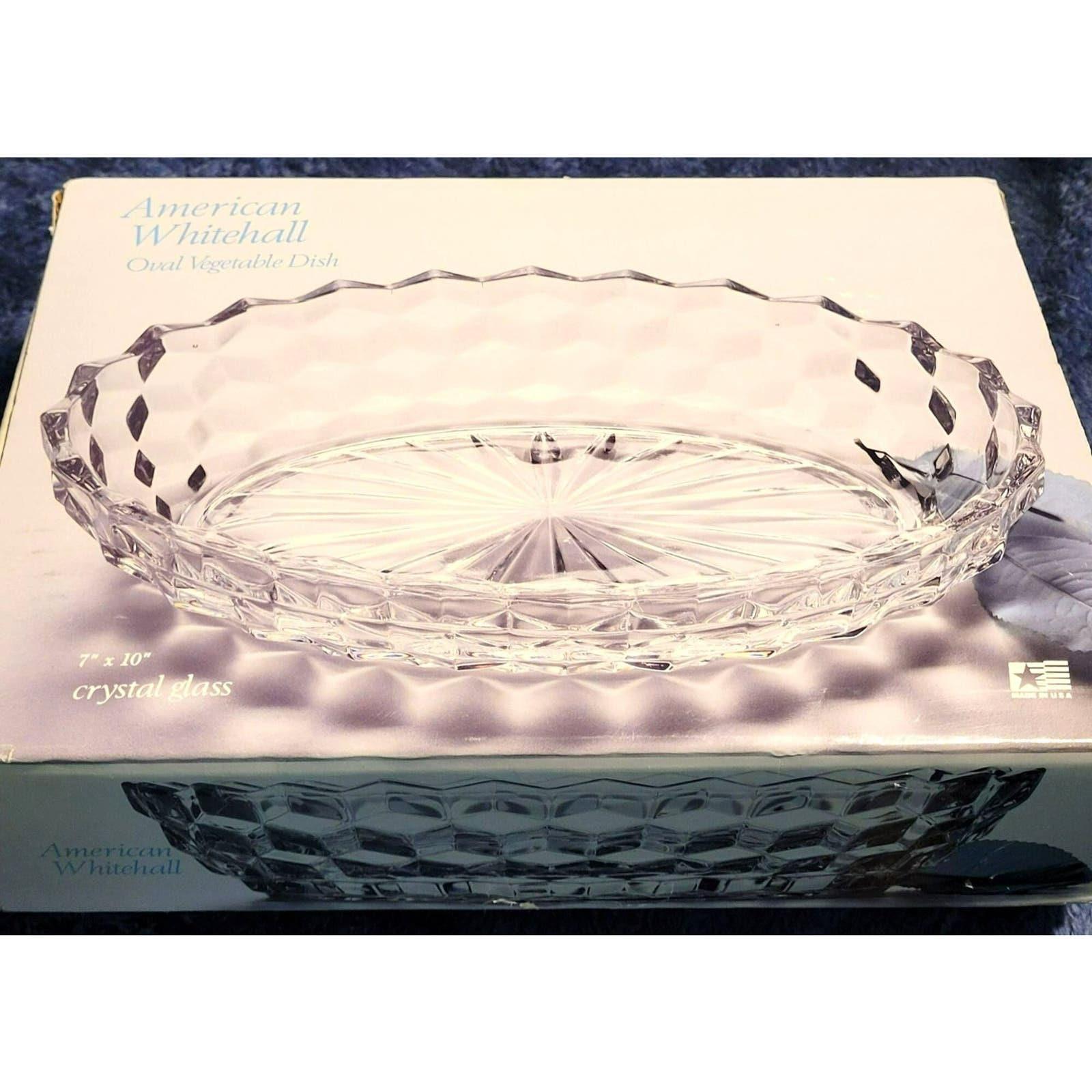 Vintage American Whitehall Indiana Glass Oval Vegetable Dish 7"x10" Crystal - Image 3