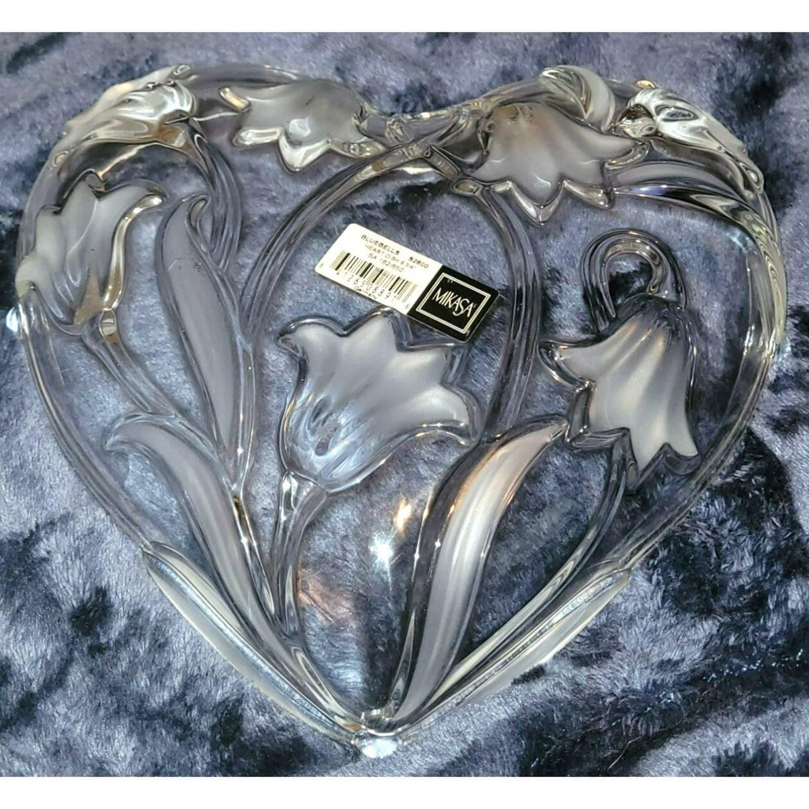 Vintage Mikasa Bluebells Heart Dish 9 3/4 S2800 - Image 2