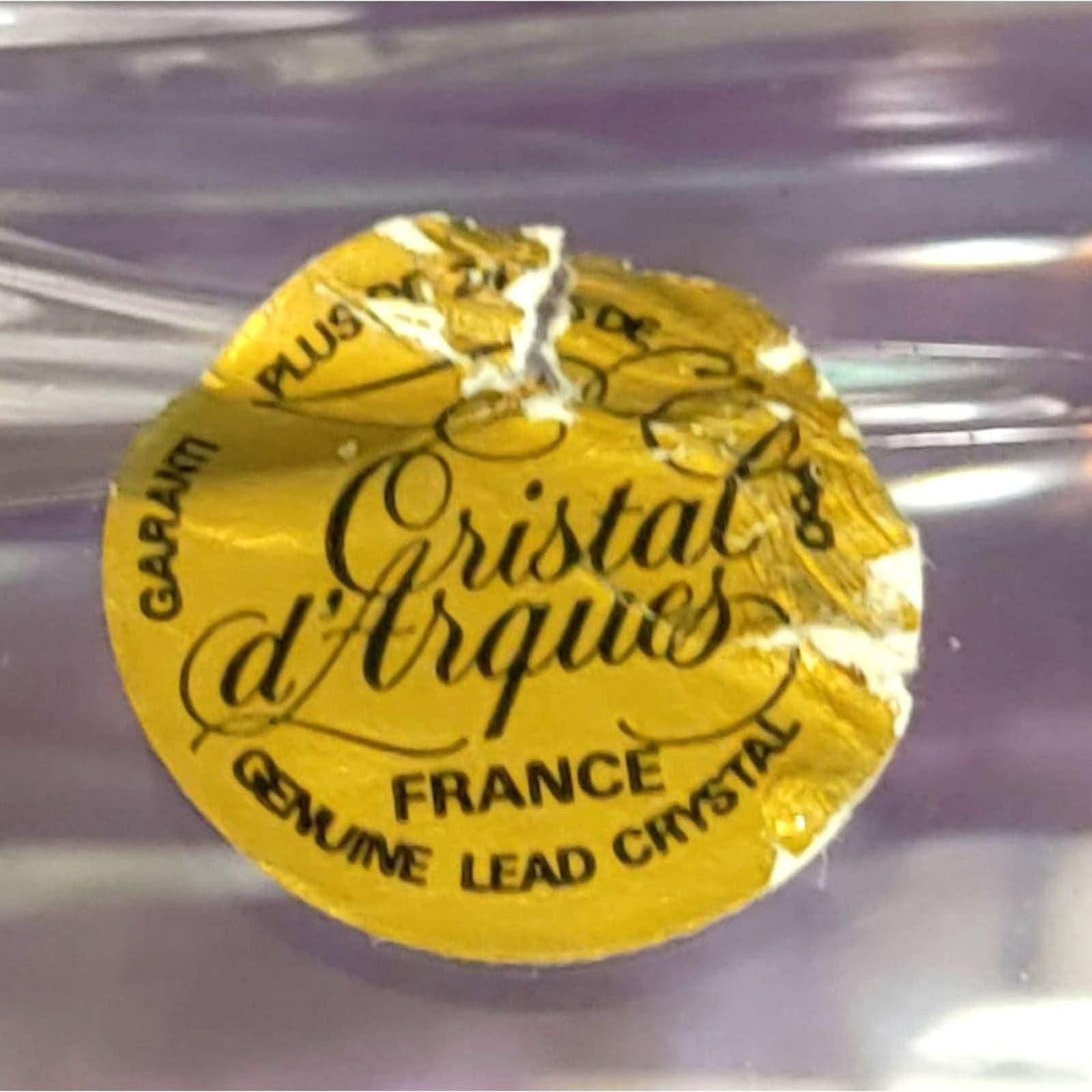 Vintage Cristal dArques Durand, Longchamp Crystal 3 3/4" Gold Rimmed Set of 4 - Image 4