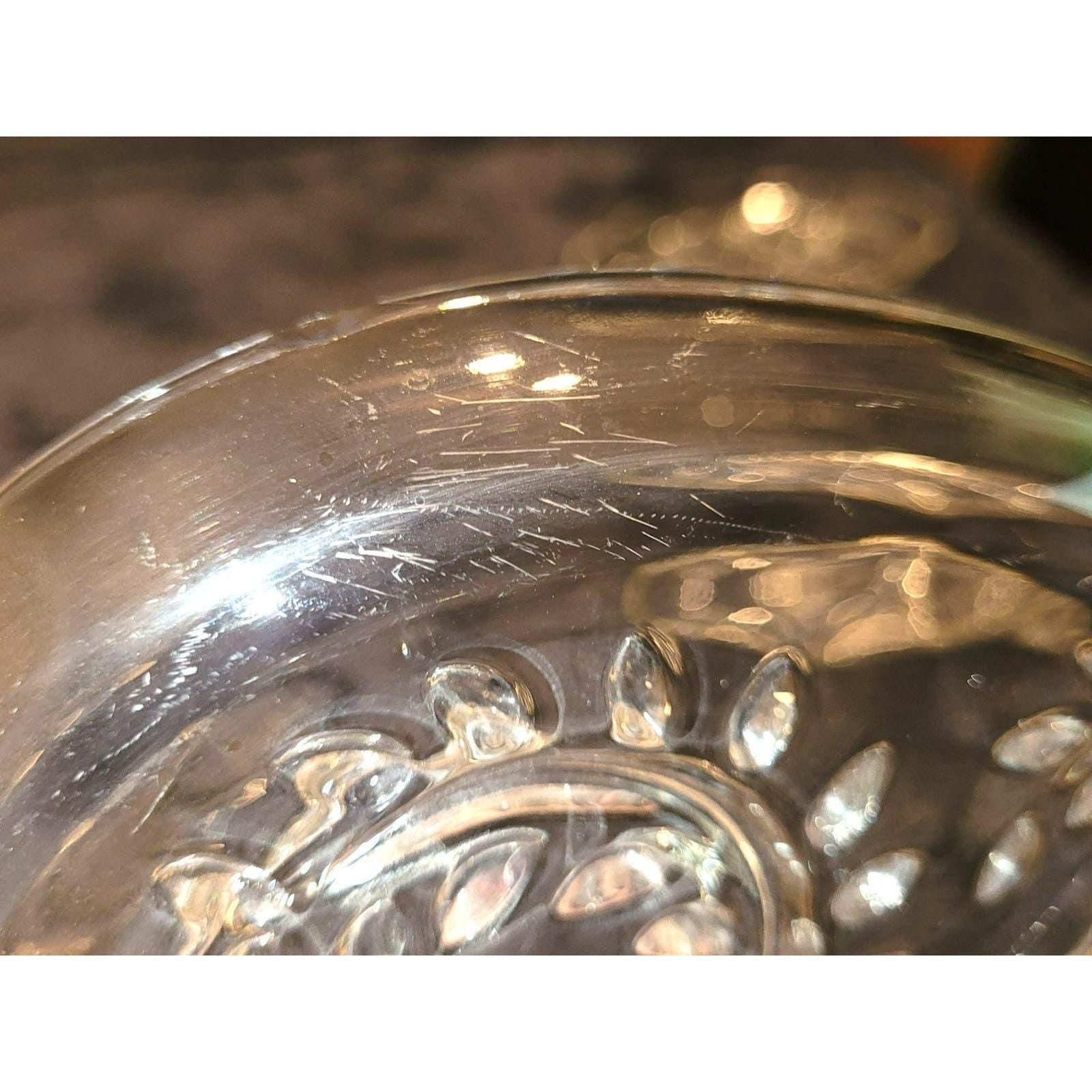 Vintage Set of 4 Vintage Federal Glass Snack Trays Platter Wheat Fern Pattern Homestead - Image 8