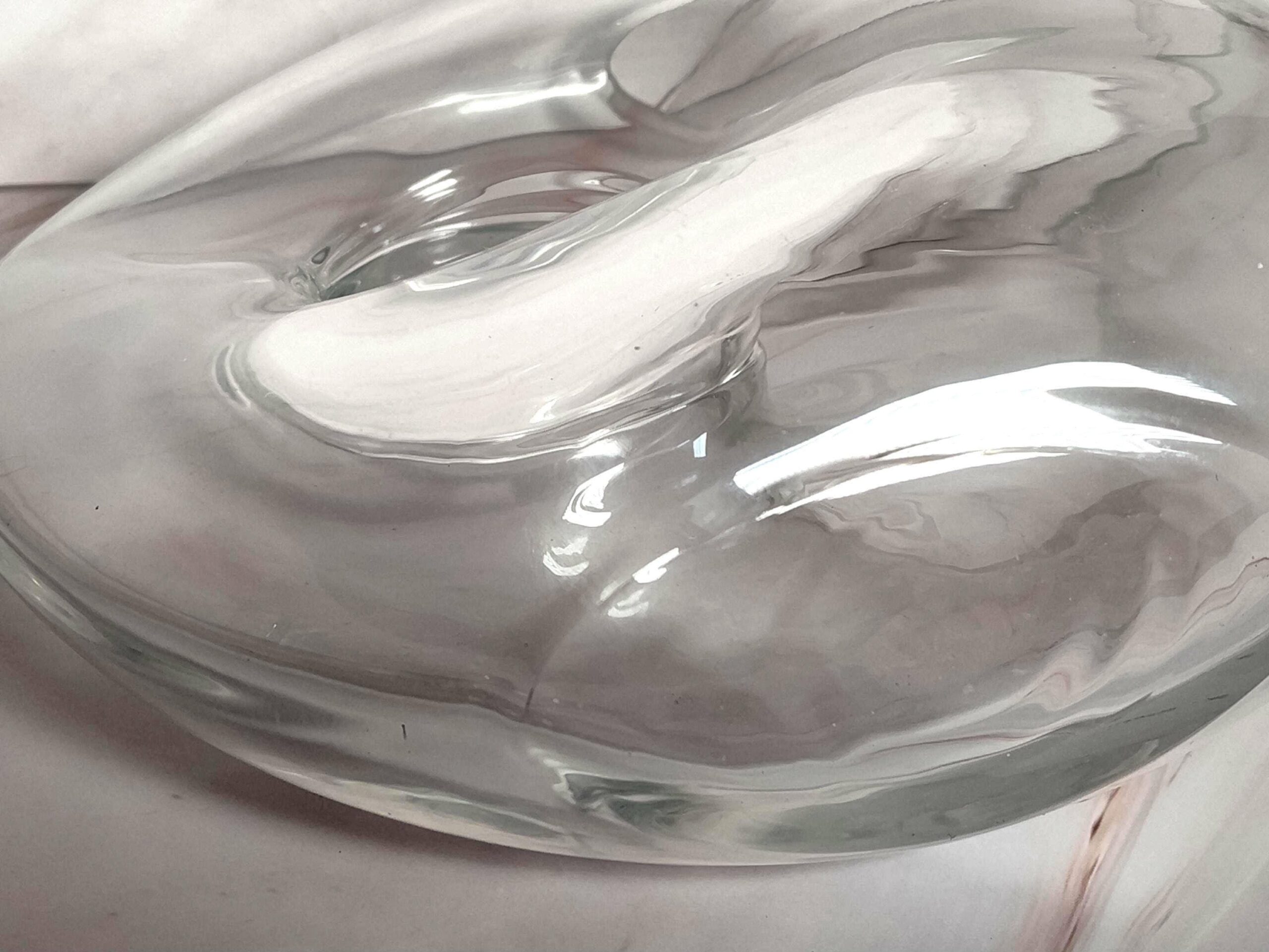 Vintage Crystal Cornucopia Horn of Plenty Vase Clear Glass 9 Inch - Image 2