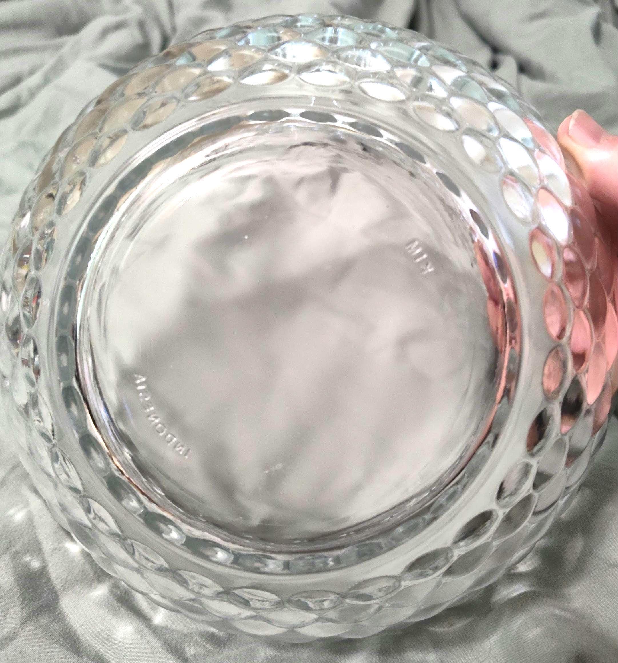 Vintage Indonesia bubble crystal clear glass bowl - Image 2